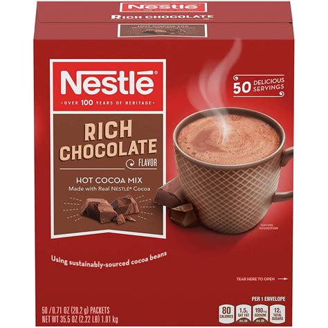 Nestle Rich Milk Chocolate Hot Chocolate 50 single serve packets ...