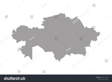 High Quality Map Kazakhstan Borders Regions Stock Vector (Royalty Free ...