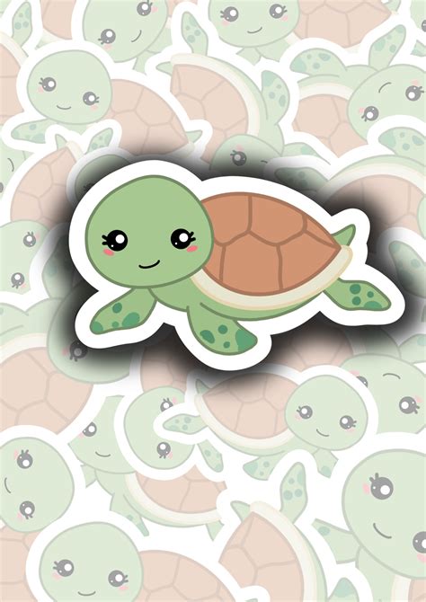 Cute Turtle Stickers Sea Turtle Stickers Snorkel Stickers | Etsy