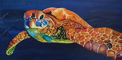 Turtle Acrylic Painting