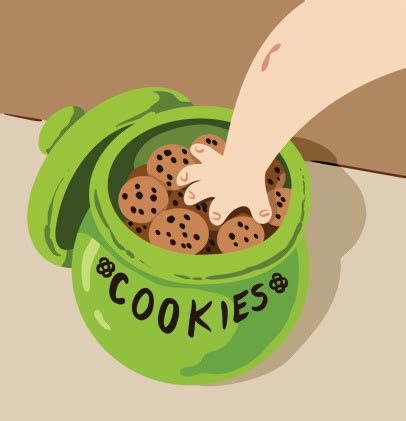 Hand In Cookie Jar Stock Illustration - Download Image Now - Stealing ...