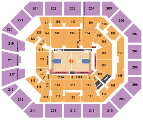 Seating Chart | Matthew Knight Arena | Eugene, Oregon