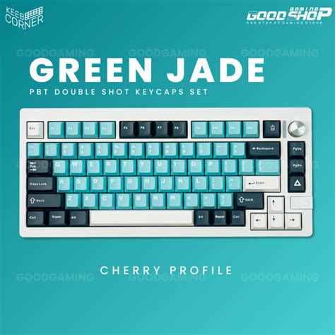 Jual GANSS Green Jade PBT Double Shot Cherry Profile Keycaps Set ...