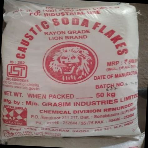 Grasim Caustic Soda Flakes, Packaging: 50 Kg at Rs 45/kg | Caustic Soda ...