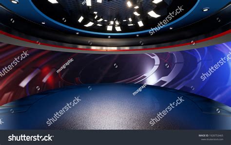 News Studio Backdrop Tv Shows On Stock Illustration 1928753465 ...