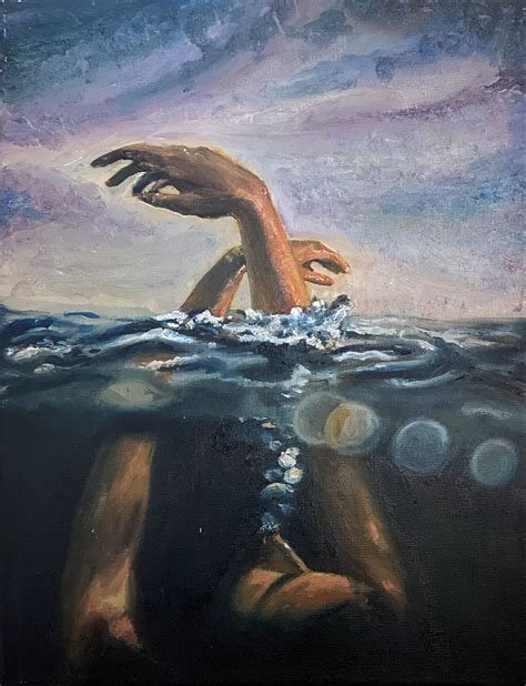 ArtStation - Drowning - Oil on Canvas