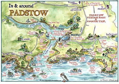 In & Around Padstow Map - Tanya March Illustrations | Tanya March Illustrations