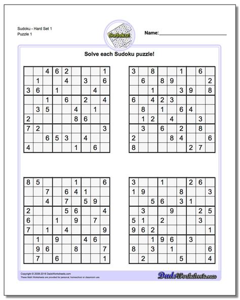 Using a Sudoku Printable to Teach the Basics of Math | Sudoku Printable