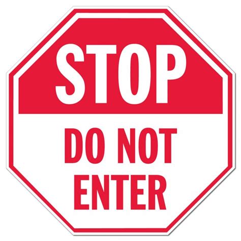 Stop Do Not Enter Octagon Sign - #4 - ClipArt Best - ClipArt Best