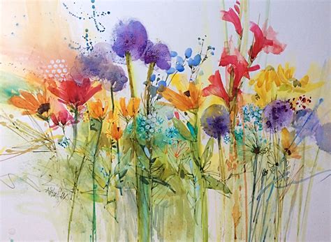 In An English Country Garden Watercolour Watercolour | Garden watercolor, Flower painting, Art ...