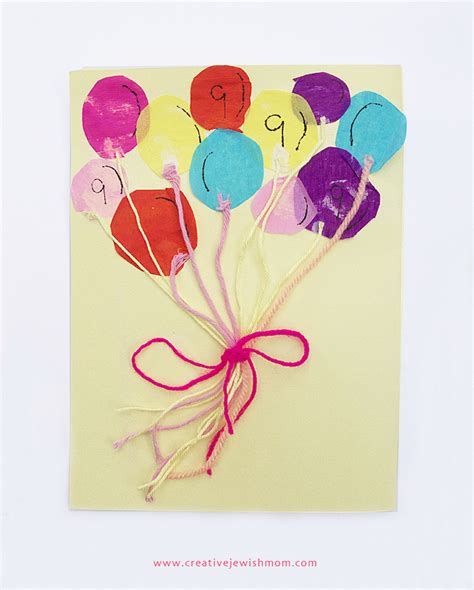 Bunch Of Balloons Birthday Card Craft For Kids - creative jewish mom