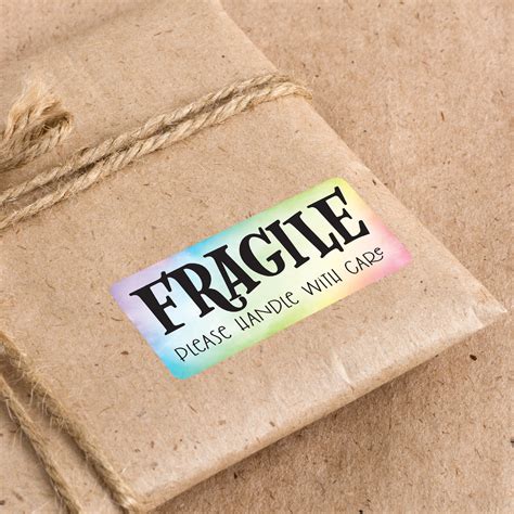 Fragile Shipping Sticker Handle With Care Packaging Sticker | Etsy