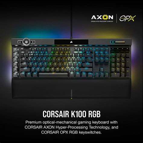 Corsair K100 RGB Optical-Mechanical Wired Gaming Keyboard - OPX ...