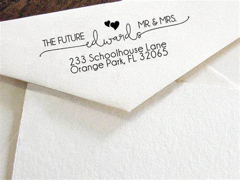 Custom Return Address Stamp, Modern Calligraphy Stamp, Custom Wedding Address Stamp, Self-Inking ...