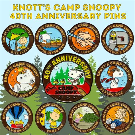 Celebrate Knott's Camp Snoopy's 40th Anniversary with New Pin Collection - LaughingPlace.com