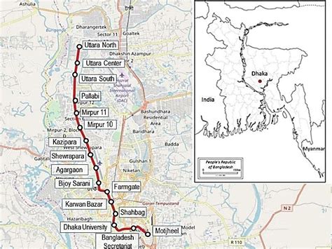 MRT Route Map (dmtcl.portal.gov.bd). | Download Scientific Diagram