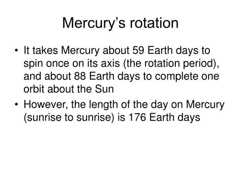 PPT - Rotation Rate of Mercury PowerPoint Presentation, free download ...