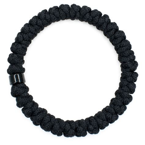 Black Prayer Rope Bracelet with Bead| 33Knots Online Store