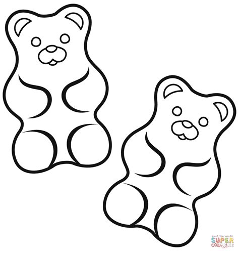 Gummy Bear coloring page | Free Printable Coloring Pages