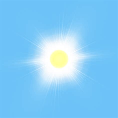 Bright shining sun isolated on blue 1233201 Vector Art at Vecteezy