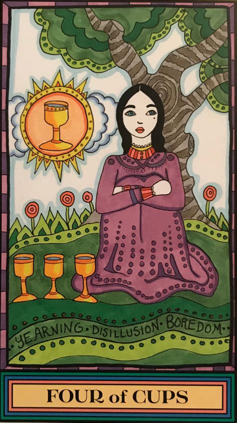 Card of the Day – 4 of Cups -Thursday, June 2, 2022 – Tarot by Cecelia