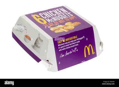 Box of McDonald's Chicken Nuggets or McNuggets Fast Food Stock Photo - Alamy