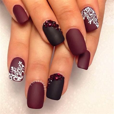 35 Maroon Nails Designs - nenuno creative