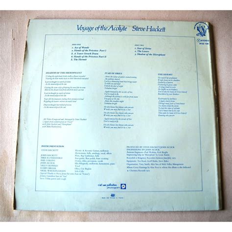 Voyage of the acolyte by Steve Hackett, LP Gatefold with 4059jacques ...