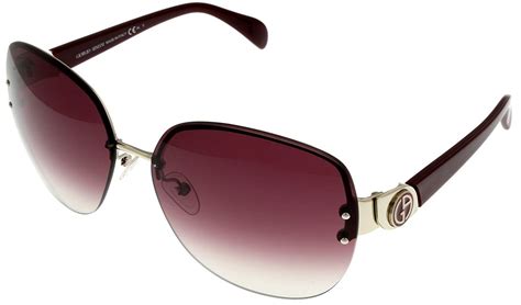 Giorgio Armani Sunglasses Women GA755 SAN1N Light Gold Burgundy Fashion