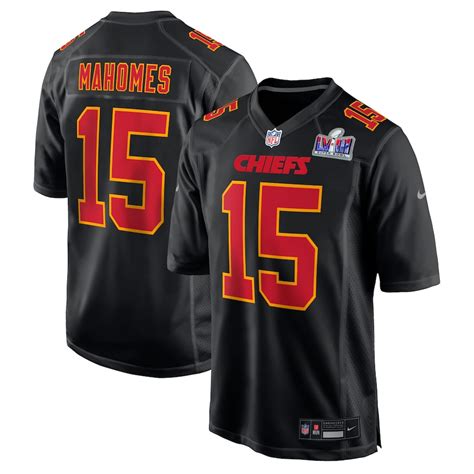 Patrick Mahomes Kansas City Chiefs Super Bowl LVIII Carbon Fashion Game Player Jersey – Black ...