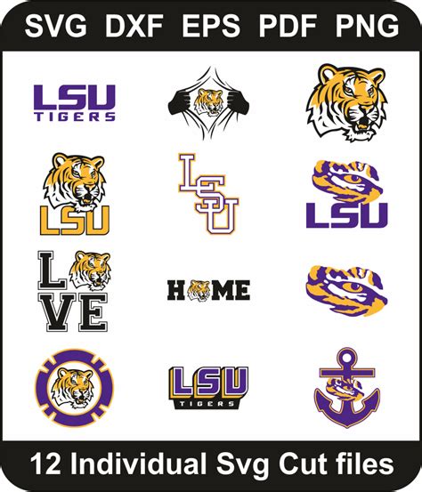 LSU Tigers Svg Bundle | LSU Tigers Football Png Pack