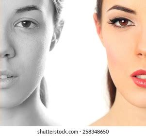 Womans Face Before After Makeup Stock Photo 258348650 | Shutterstock