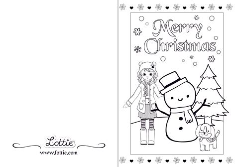 Christmas Card Printable Coloring Pages