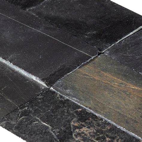 Black Natural Slate Tile | Slate tile, Herringbone tile floors, Tiles