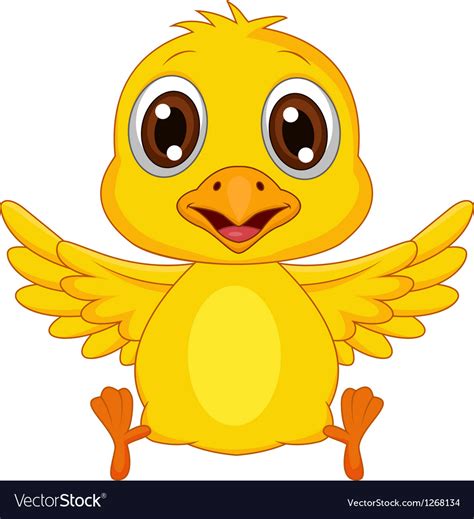 Cute baby chicken cartoon Royalty Free Vector Image