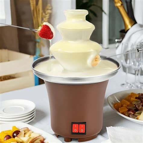 Milk Fountain Machine，Milk fountain Waterfall - Fondue fountain, 3-Tiers,Chocolate，Cheese ...