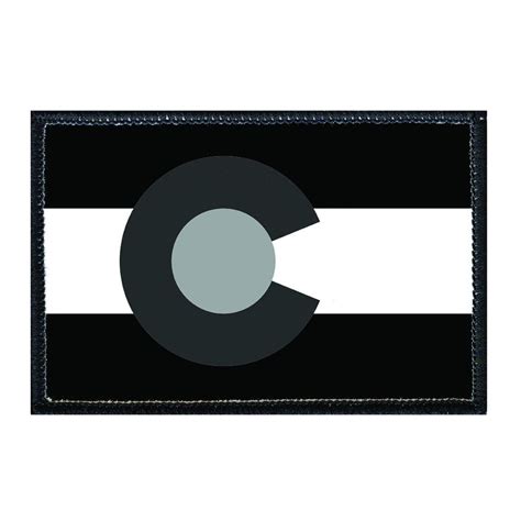 Colorado State Flag - Black and White - Removable Patch - Pull Patch ...