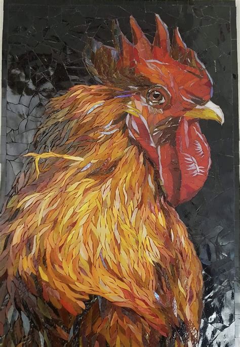 Red Rooster - D&H Fine Art Mosaics