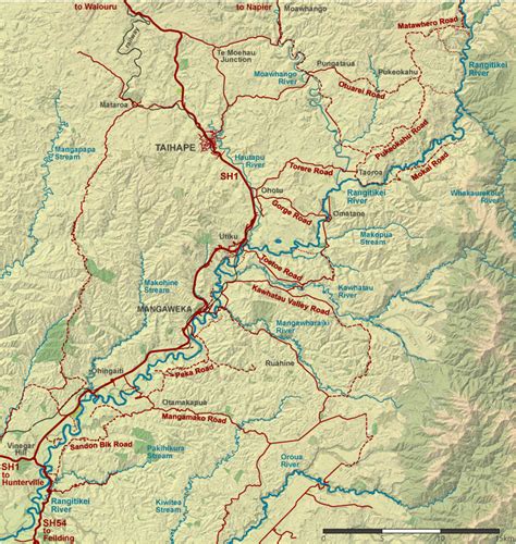 Mid Rangitikei River Map | NZ Fishing