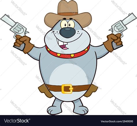 Cowboy dog cartoon Royalty Free Vector Image - VectorStock