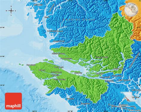 Political Map of Mount Waddington