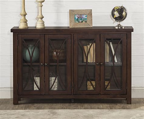 Bayside 4-Door Accent Cabinet (Rustic Mahogany) Hillsdale Furniture ...