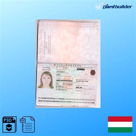 Hungary Passport Template