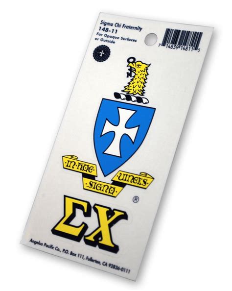 Sigma Chi Crest - Shield Decal SALE $4.95. - Greek Gear®