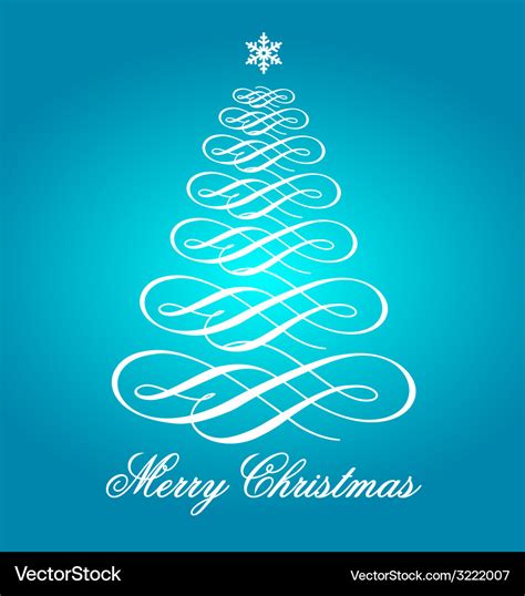 Blue Christmas card Royalty Free Vector Image - VectorStock