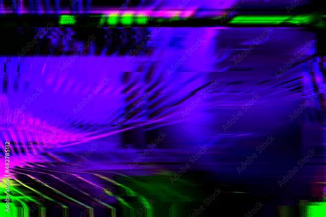 Abstract purple, pink and green background with interlaced digital ...