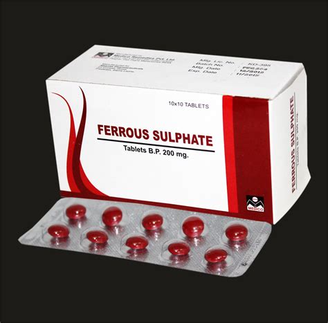 Ferrous Sulphate Tablets BP 200 mg / 300 mg, Non prescription ...