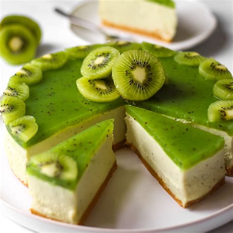 Vegan No-Bake Kiwi Cheesecake - Project Vegan Baking