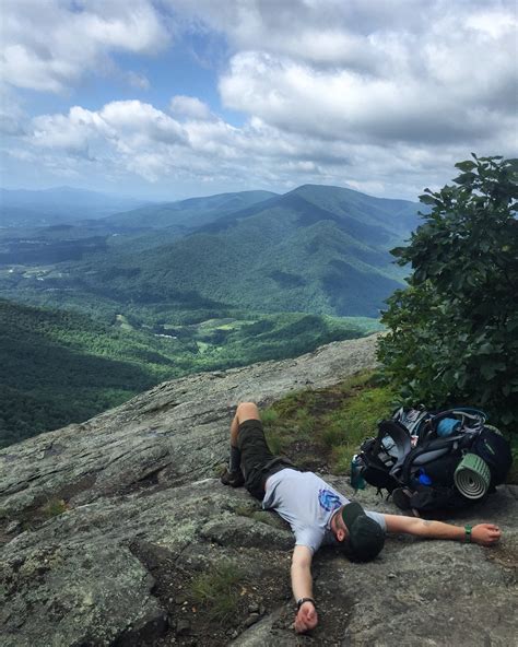 My brother taking a much needed break this past summer - Three Ridges ...