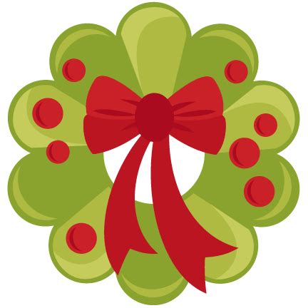 Christmas Wreath SVG scrapbook cut file cute clipart files for silhouette cricut pazzles free ...